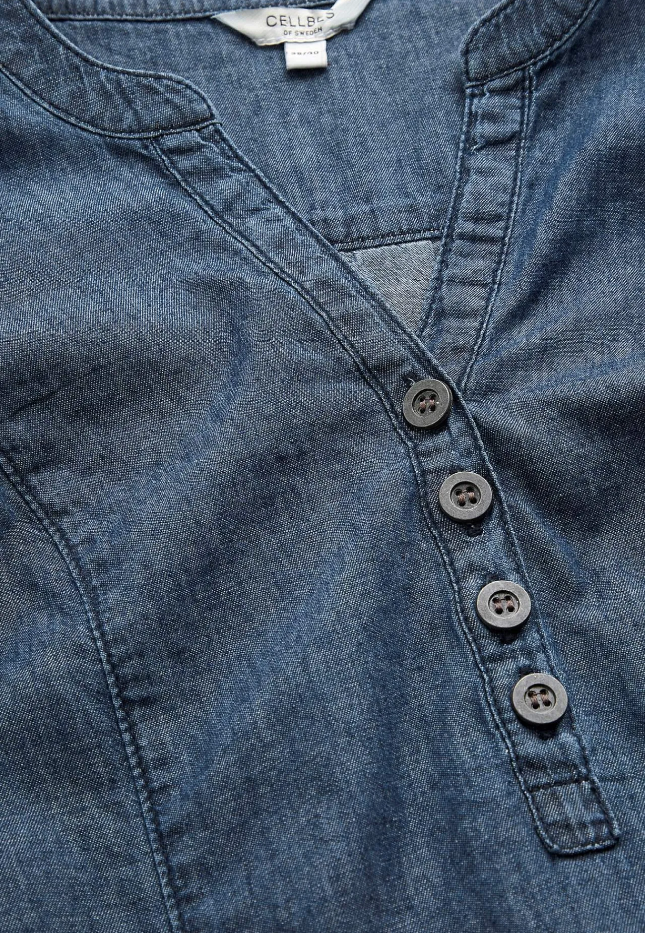 Denim|Denim-Toppe- Denimtunika med lommer | Cellbes