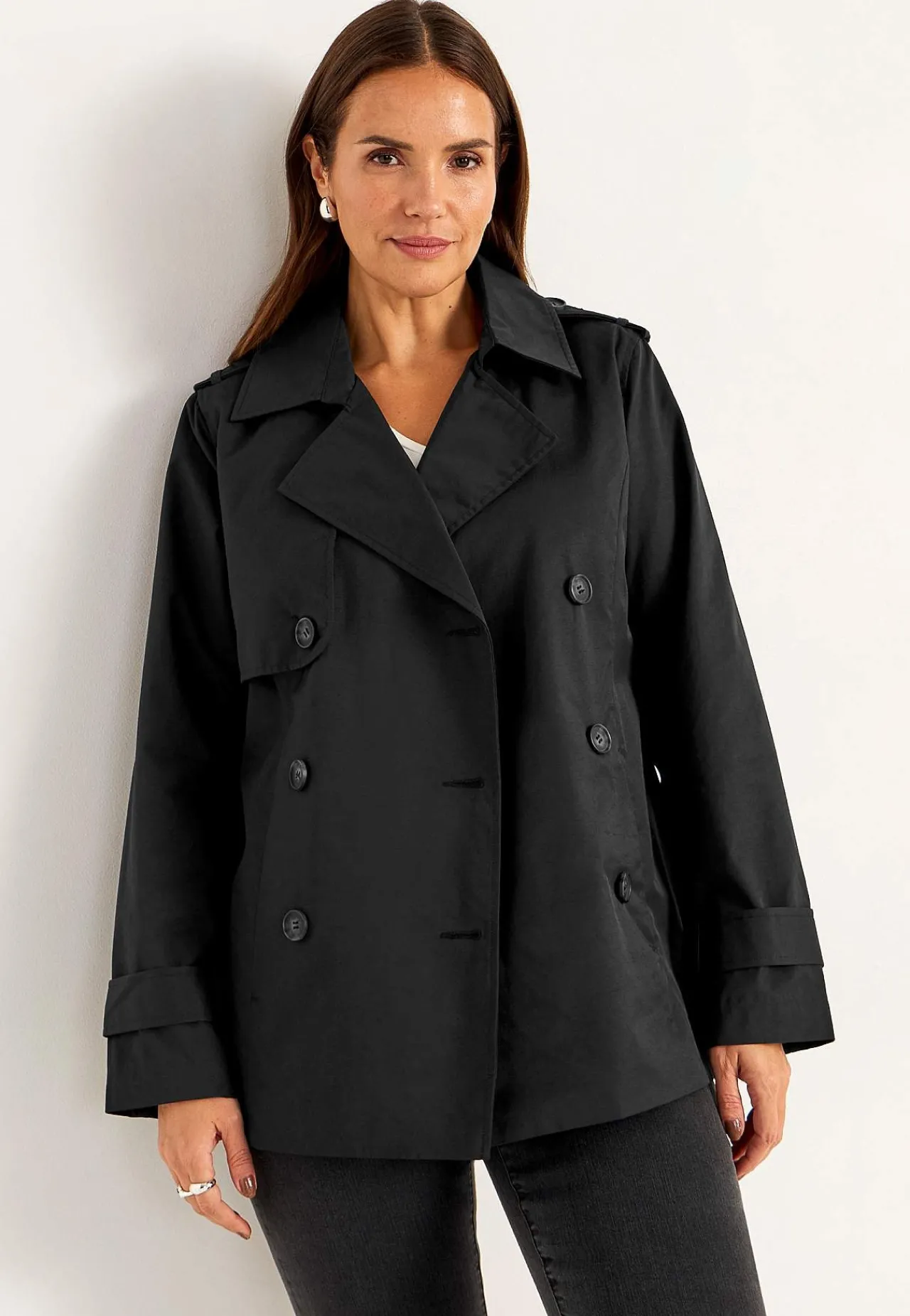 Forårsjakker|Trenchcoats-Cellbes of Sweden Dobbeltbrystet, kort trenchcoat | Cellbes