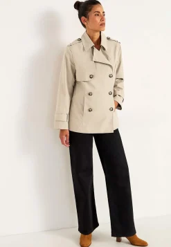 Forårsjakker|Trenchcoats-Cellbes of Sweden Dobbeltbrystet, kort trenchcoat Beige