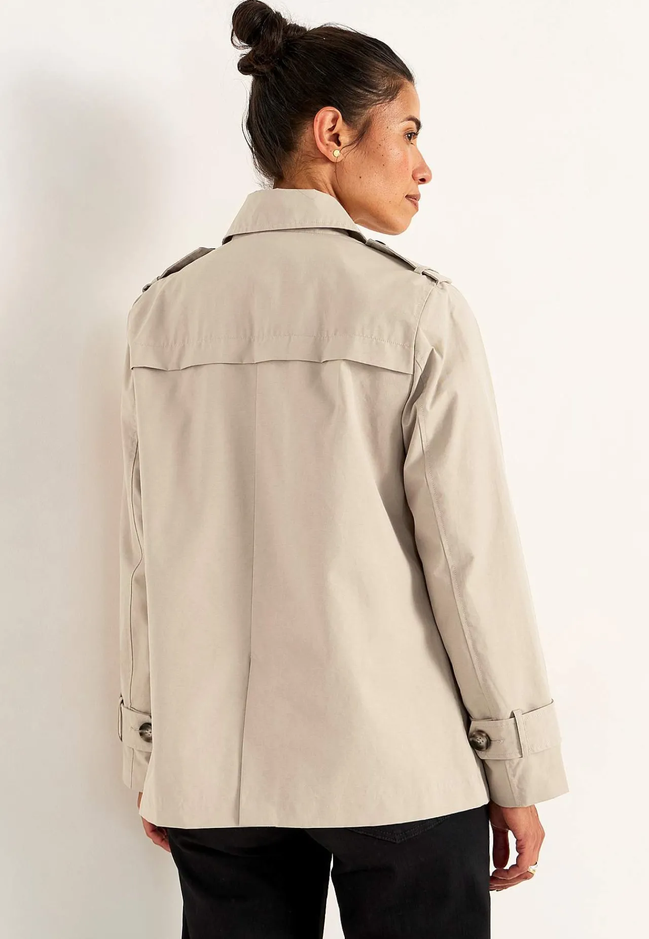 Forårsjakker|Trenchcoats-Cellbes of Sweden Dobbeltbrystet, kort trenchcoat Beige