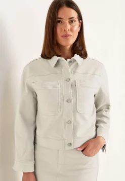 Forårsjakker|Denimjakker-Cellbes of Sweden Elastisk jeansjakke Lys beige