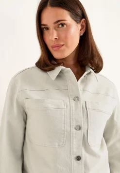 Forårsjakker|Denimjakker-Cellbes of Sweden Elastisk jeansjakke Lys beige