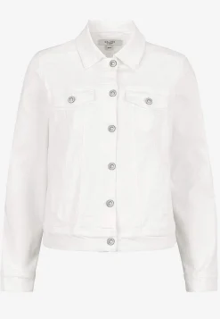 Forårsjakker|Denimjakker-Cellbes of Sweden Elastisk jeansjakke Hvid denim