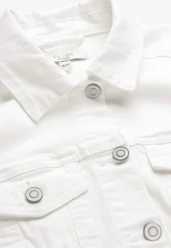 Forårsjakker|Denimjakker-Cellbes of Sweden Elastisk jeansjakke Hvid denim