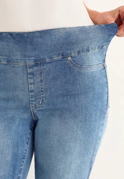 Høj Talje|Flere Længder-Cellbes of Sweden Elastisk jegging med høj elastisk talje Elin Lyseblå denim