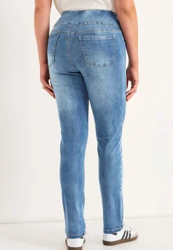 Høj Talje|Flere Længder-Cellbes of Sweden Elastisk jegging med høj elastisk talje Elin Lyseblå denim