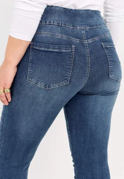 Høj Talje|Flere Længder-Cellbes of Sweden Elastisk jegging med høj elastisk talje Elin Mellemblå / Denim