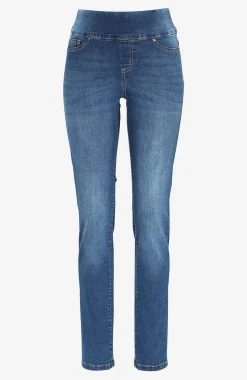 Høj Talje|Flere Længder-Cellbes of Sweden Elastisk jegging med høj elastisk talje Elin Mellemblå / Denim