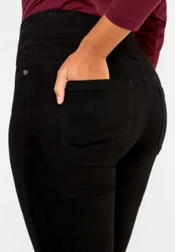 Høj Talje|Flere Længder-Cellbes of Sweden Elastisk jegging med høj elastisk talje Elin Sort / Denim