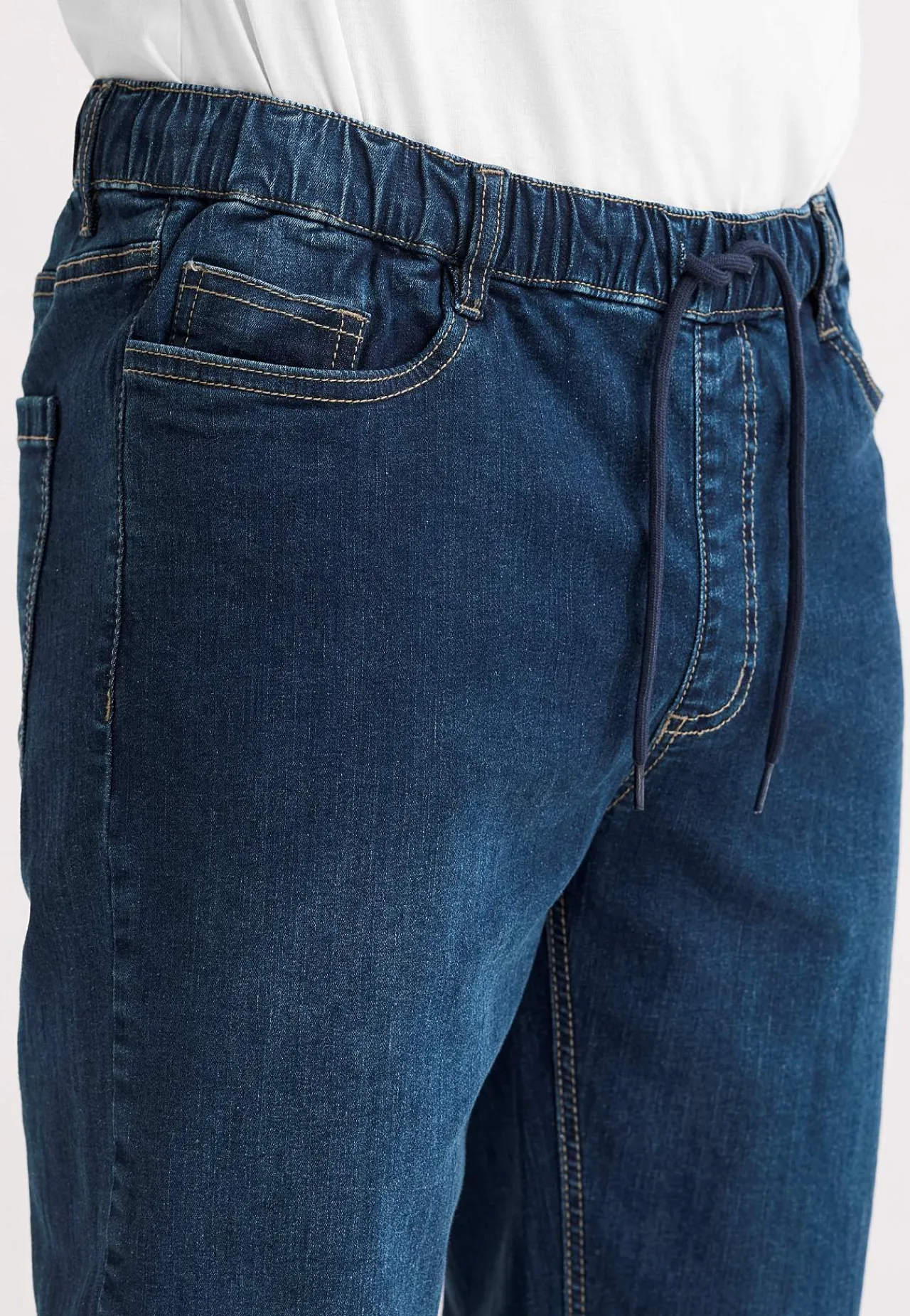 Regular Fit|Joggerjeans-Cellbes of Sweden Elastisk joggingjeans Mellemblå Denim