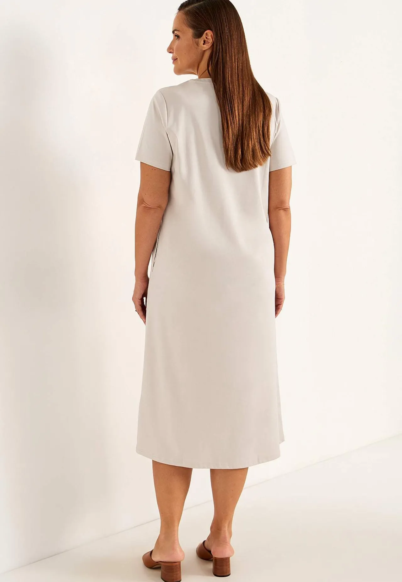 Maxikjoler|Premium-Cellbes of Sweden Elastisk Premium jerseykjole Lys beige