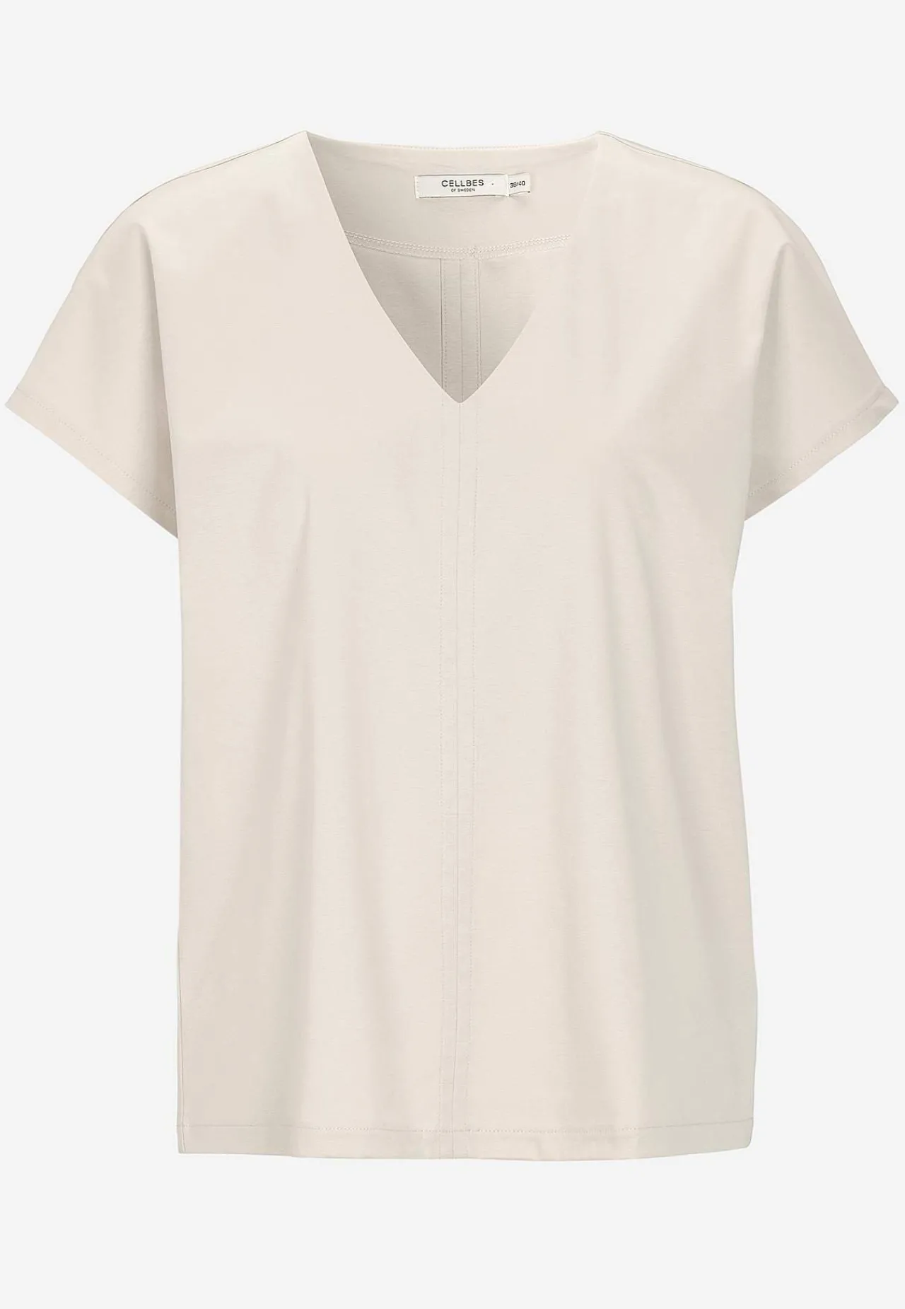 Premium|Premium-Cellbes of Sweden Elastisk Premium jerseytop Lys beige