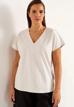 Premium|Premium-Cellbes of Sweden Elastisk Premium jerseytop Lys beige