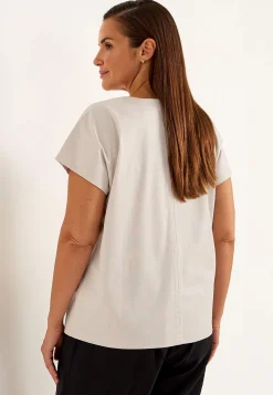 Premium|Premium-Cellbes of Sweden Elastisk Premium jerseytop Lys beige