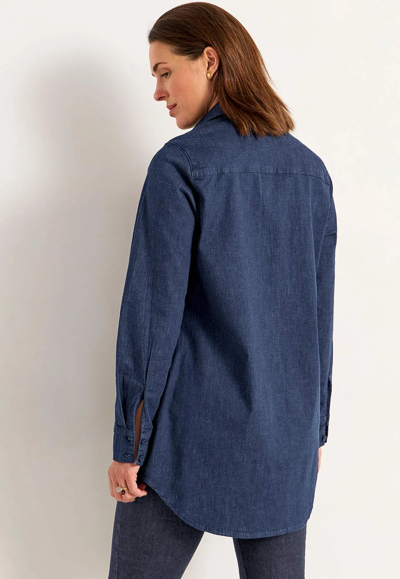 Denim|Denim-Toppe-Cellbes of Sweden Elastisk tunika i denim Mørkeblå / Denim