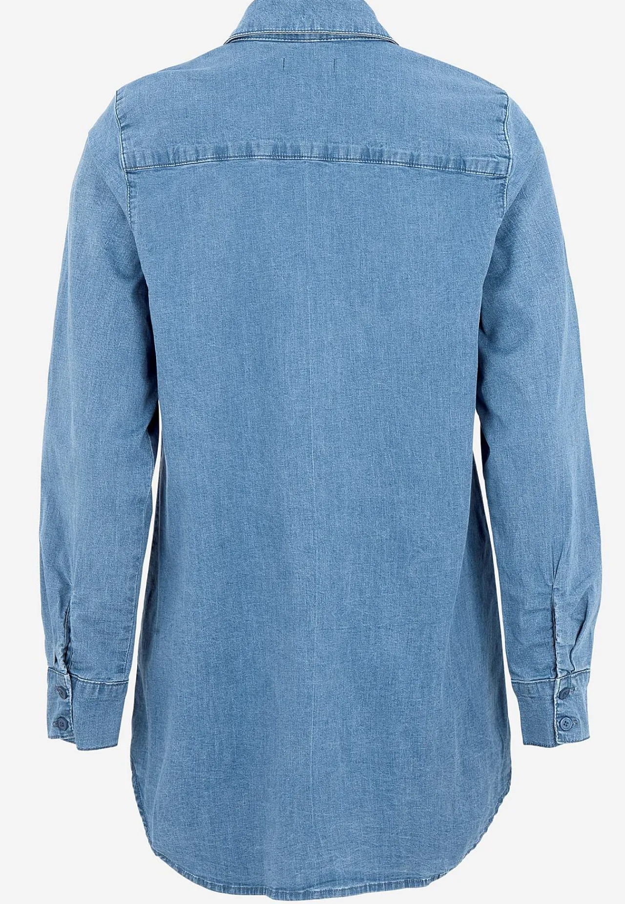 Denim|Denim-Toppe-Cellbes of Sweden Elastisk tunika i denim Mellemblå / Denim