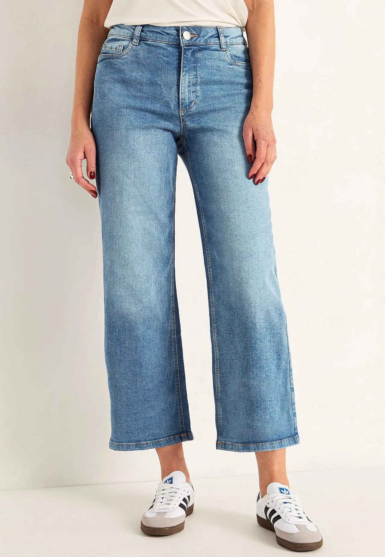 Forårsbukser|Ankelbukser-Cellbes of Sweden Elastiske ankeljeans Lyseblå / Denim