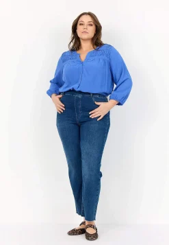 Høj Talje|Ankeljeans-Wasabiconcept Elastiske ankeljeans med høj elastisk talje | Cellbes