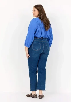 Høj Talje|Ankeljeans-Wasabiconcept Elastiske ankeljeans med høj elastisk talje | Cellbes