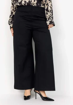 Festbukser|Festbukser-Wasabiconcept Elastiske, elegante bukser med bredt ben | Cellbes