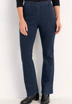 Høj Talje|Flere Længder- Elastiske jeggings Mørk denim / Ikke vasket