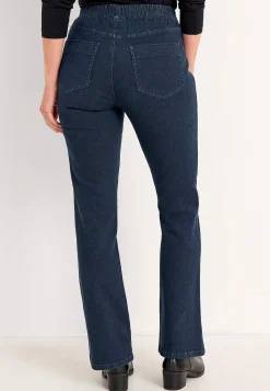 Høj Talje|Flere Længder- Elastiske jeggings Mørk denim / Ikke vasket