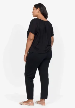 Ankelbukser|Trikobukser-Wasabiconcept Elastiske jerseybukser Sort