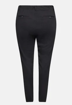 Ankelbukser|Lige Bukser-Wasabiconcept Elastiske jerseybukser Sort