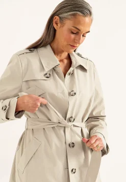 Forårsjakker|Trenchcoats-Cellbes of Sweden Enkeltradet trenchcoat Beige