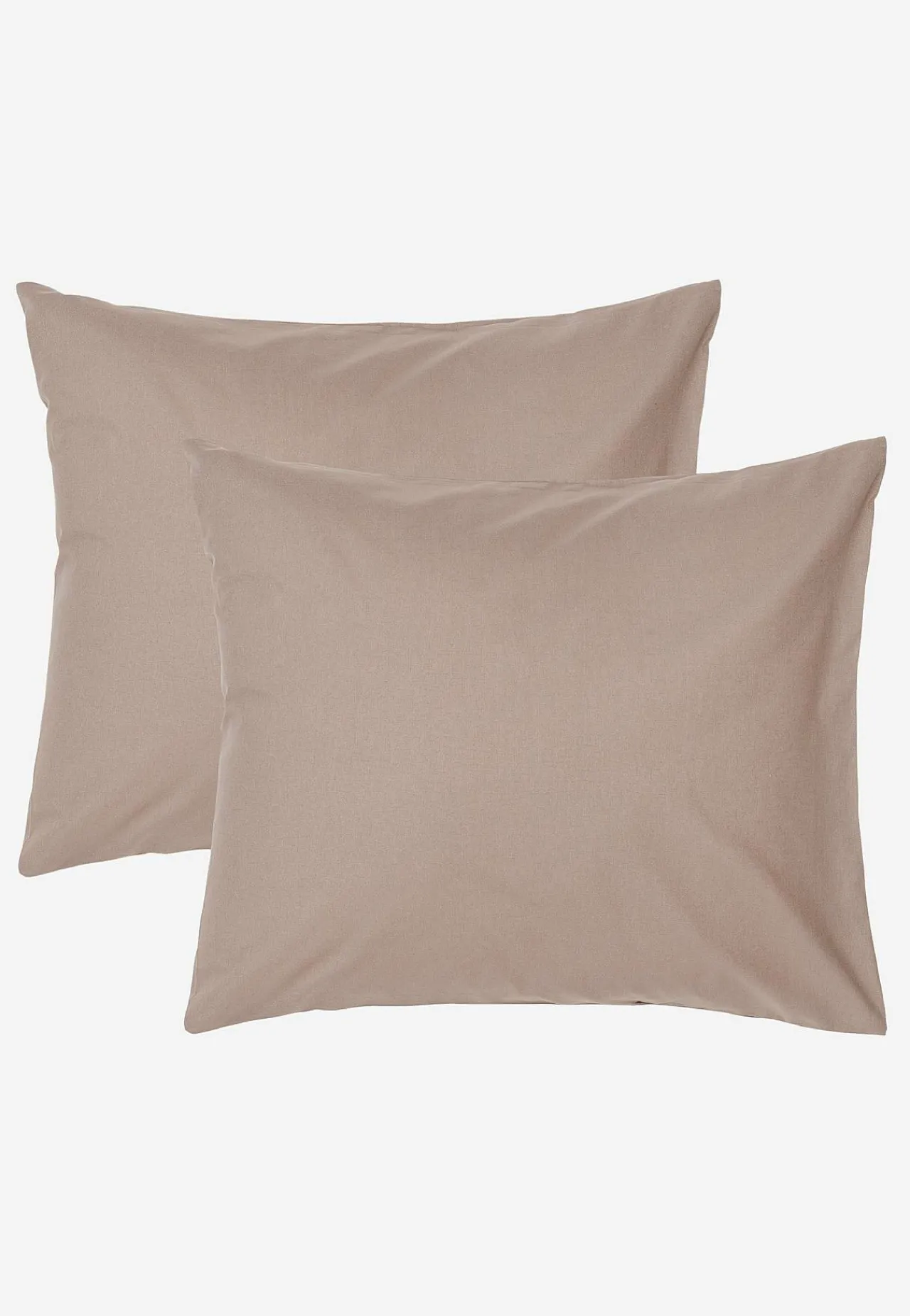 Pudebetræk|Flerpak-Borganäs Ensfarvet pudebetræk 50x60 cm 50x60 cm 2-pack Nougat