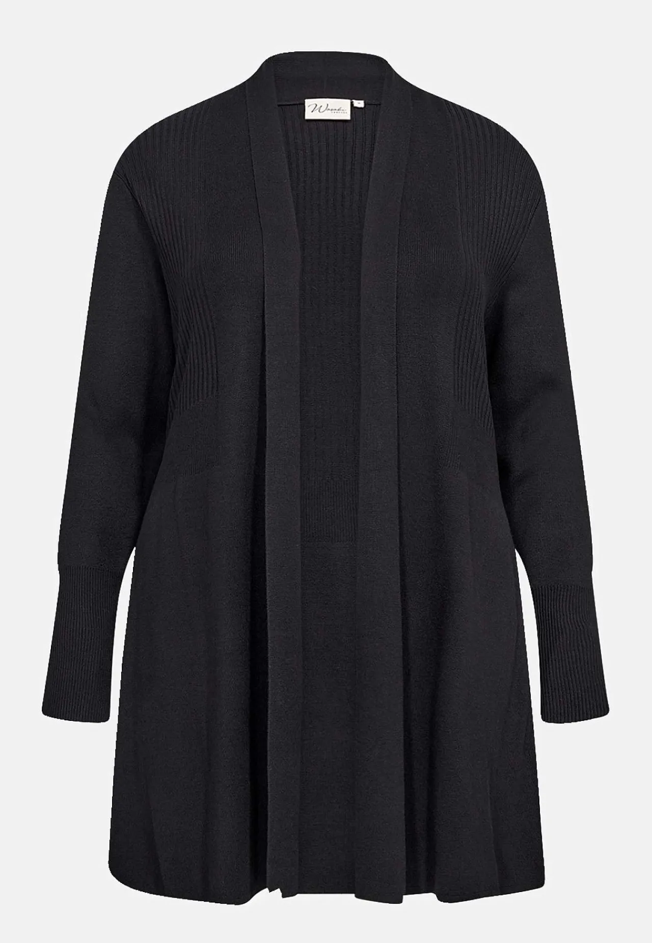 Cardiganer|Trøjer-Wasabiconcept Fintstrikket cardigan Sort