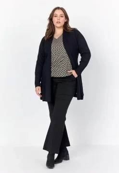 Cardiganer|Trøjer-Wasabiconcept Fintstrikket cardigan Sort