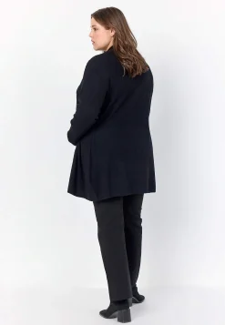 Cardiganer|Trøjer-Wasabiconcept Fintstrikket cardigan Sort