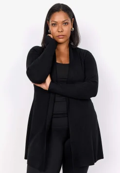 Cardiganer|Trøjer-Wasabiconcept Fintstrikket cardigan Sort