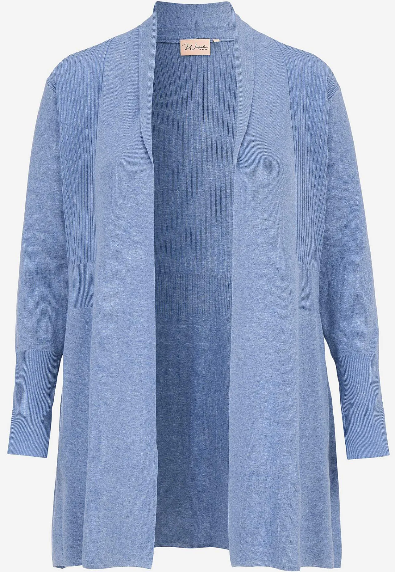 Cardiganer|Cardiganer-Wasabiconcept Fintstrikket cardigan Lyseblå