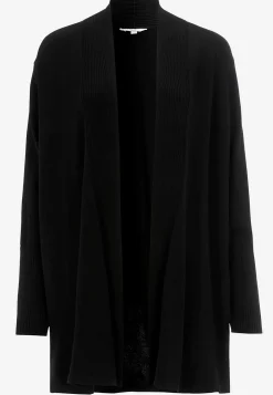 Cardiganer|Cardiganer- Fintstrikket cardigan Sort