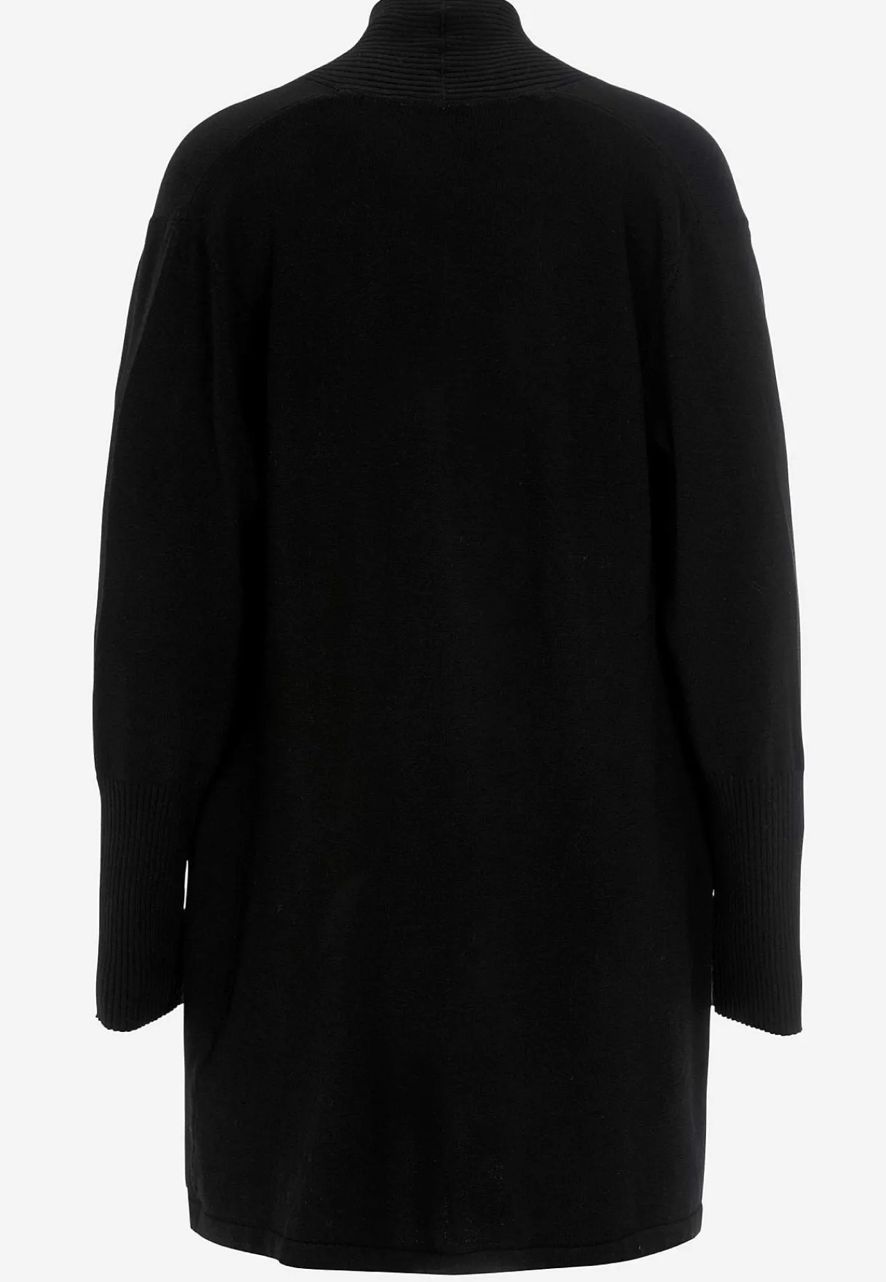Cardiganer|Cardiganer- Fintstrikket cardigan Sort