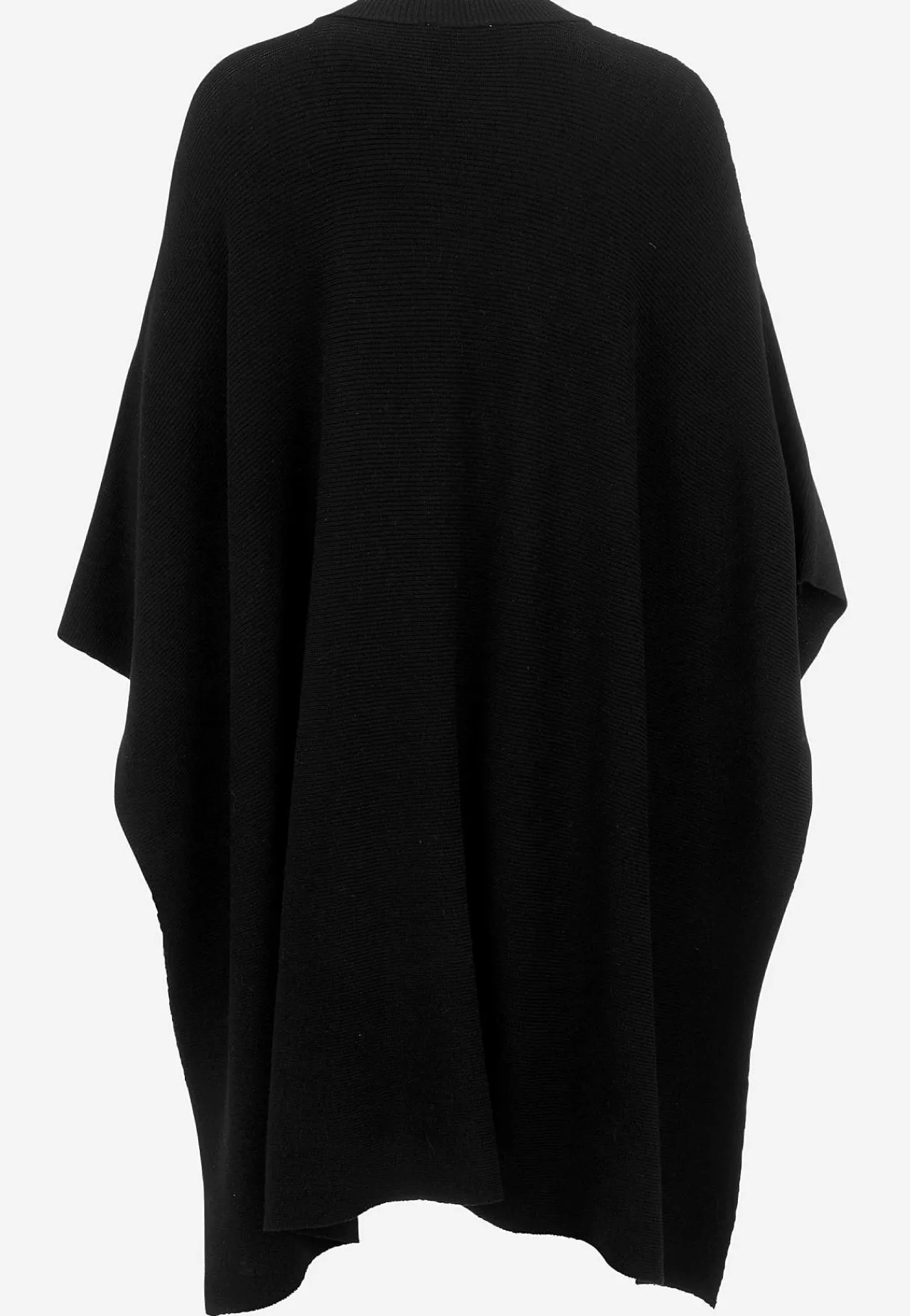 Trøjer|Striktrøjer-Cellbes of Sweden Fintstrikket poncho Sort