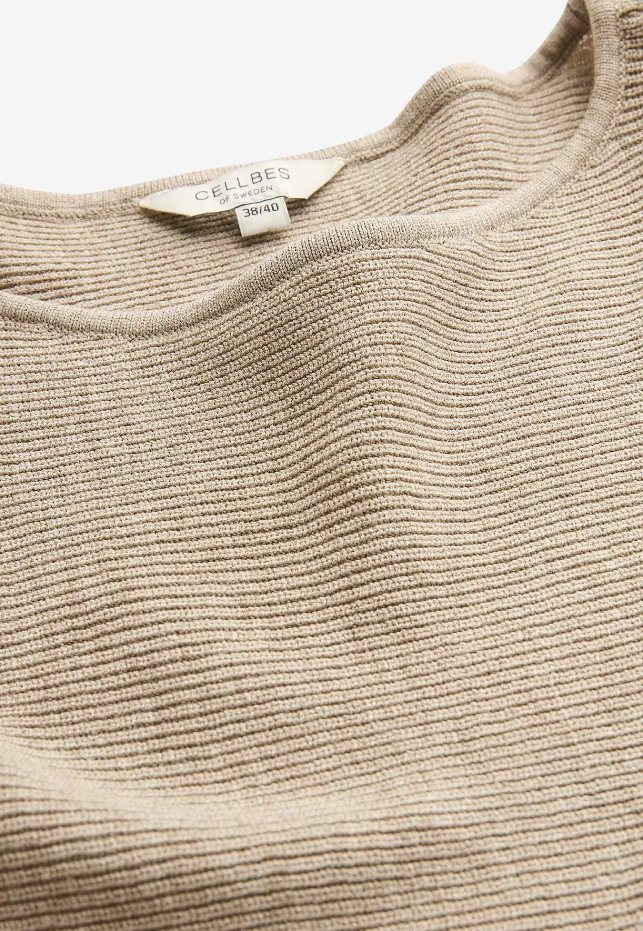 Trøjer|Striktrøjer- Fintstrikket trøje Beige