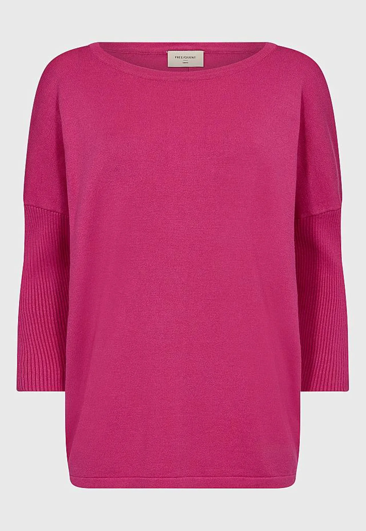Trøjer|Striktrøjer-Freequent Fintstrikket trøje Cerise