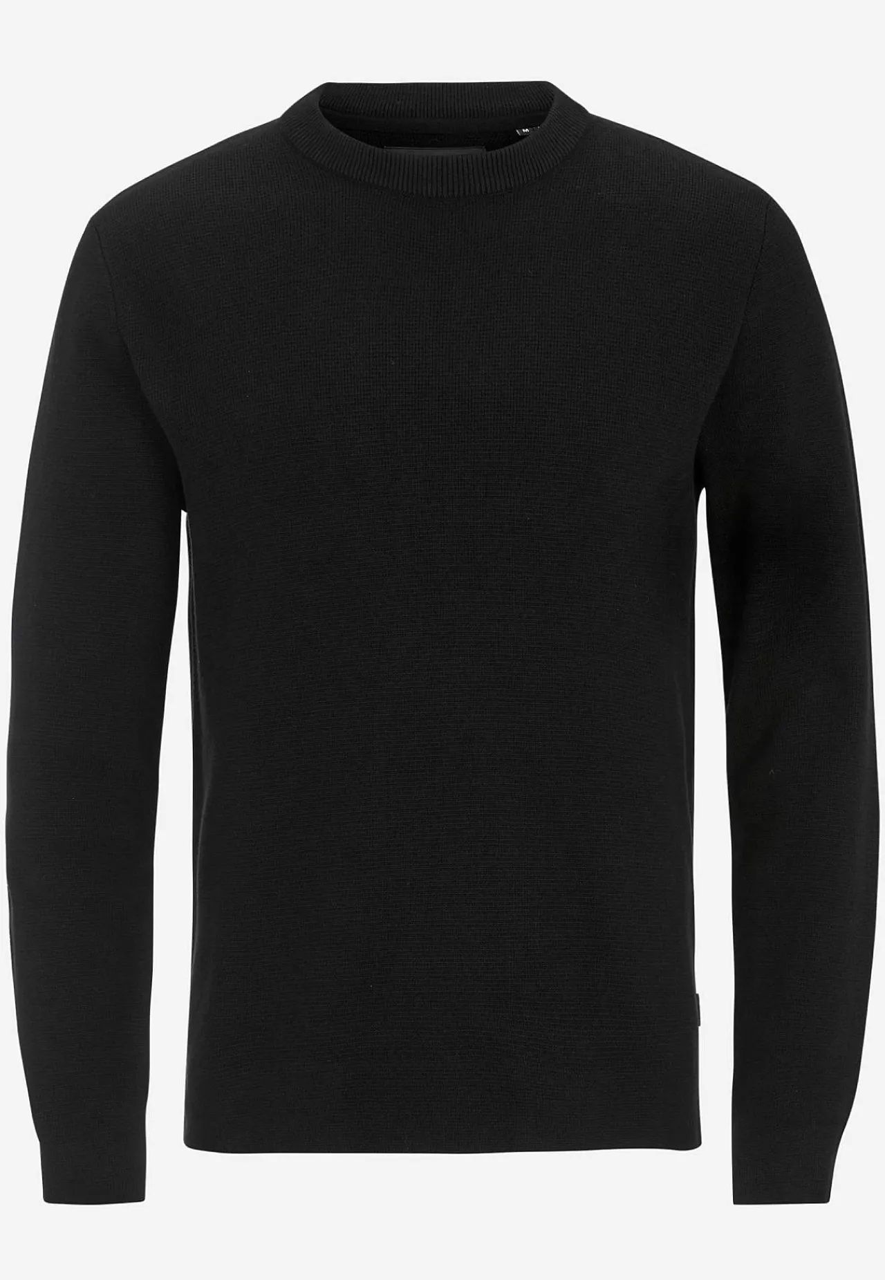 Striktrøjer-JACK & JONES Fintstrikket trøje i bomuld Sort