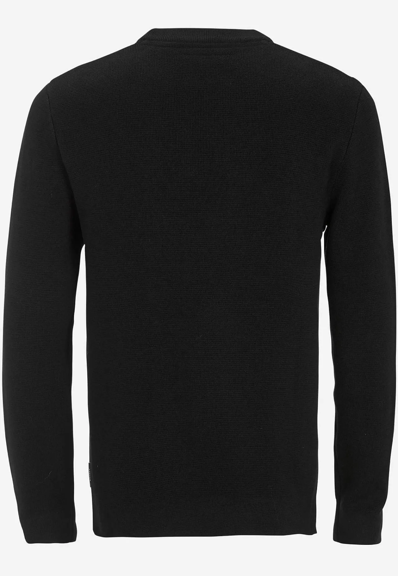 Striktrøjer-JACK & JONES Fintstrikket trøje i bomuld Sort