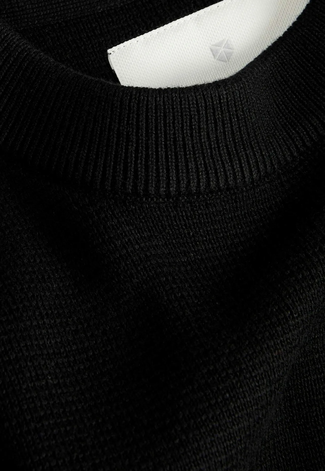 Striktrøjer-JACK & JONES Fintstrikket trøje i bomuld Sort