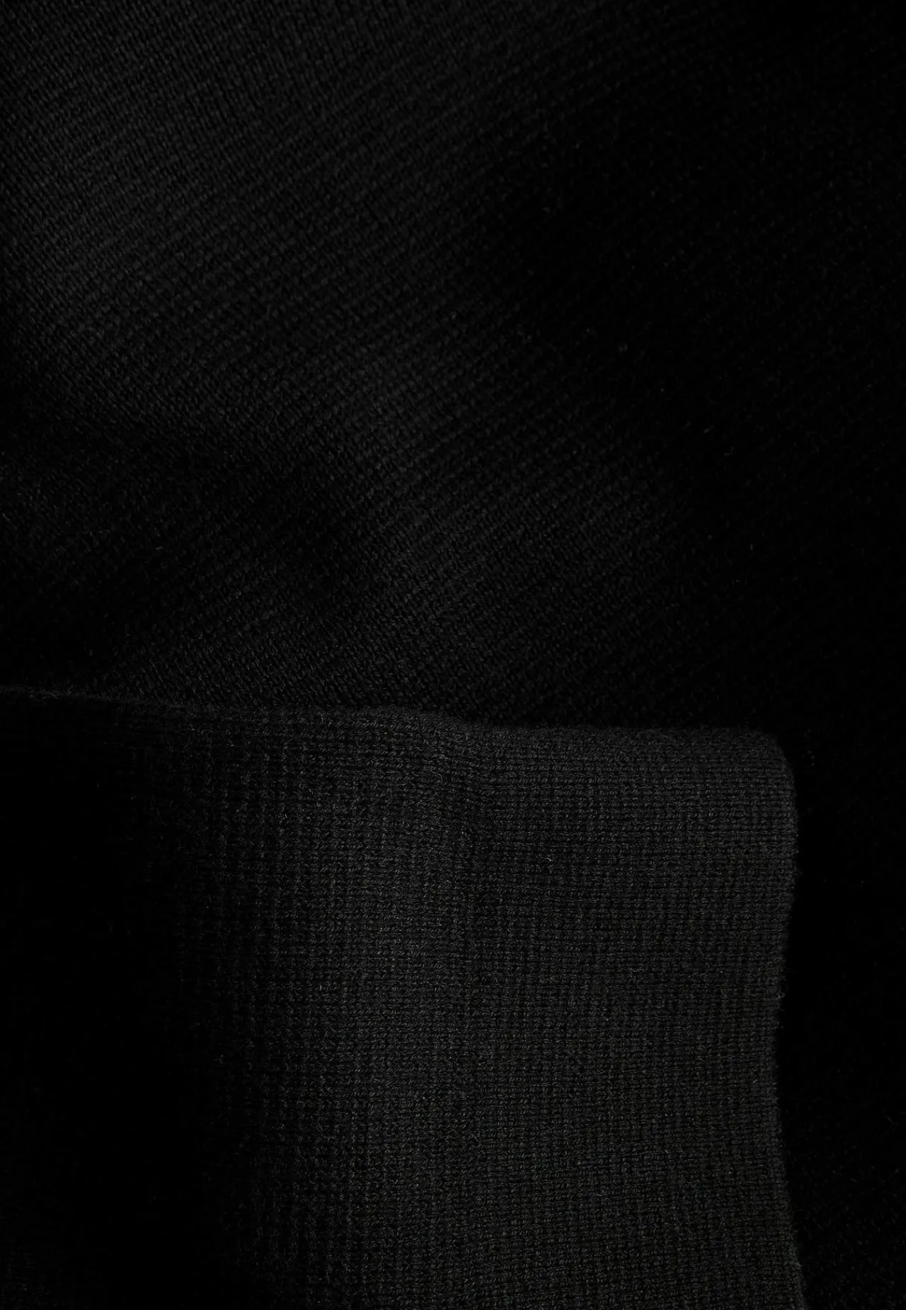 Striktrøjer-JACK & JONES Fintstrikket trøje i bomuld Sort
