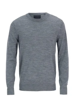 Striktrøjer-JACK & JONES Fintstrikket trøje i merinould Gråmeleret