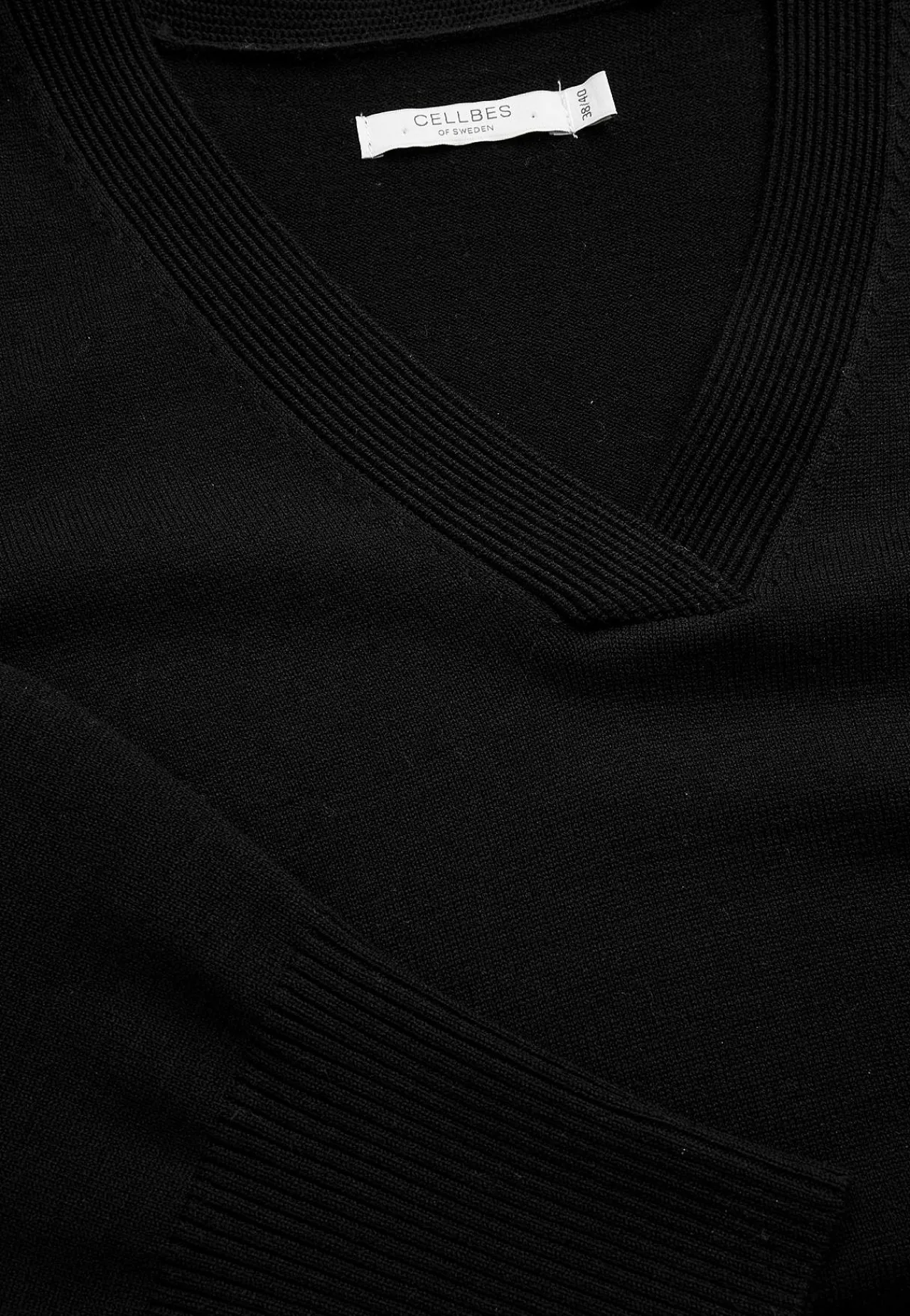 Strikkede|Tunika-Cellbes of Sweden Fintstrikket tunika Sort