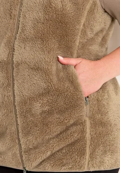 Veste|Overtøj Og Jakker- Fleecevest med lommer Nougat