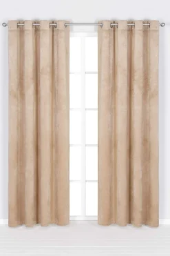 Gardinlængder|Fløjlsgardiner-Cellbes of Sweden Fløjlslængder med snørehuller 2-pack Lys beige