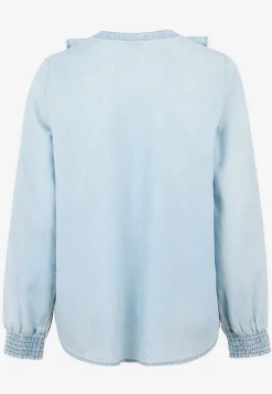 Bluser-Cellbes of Sweden Flæsebluse i denim Lyseblå / Denim