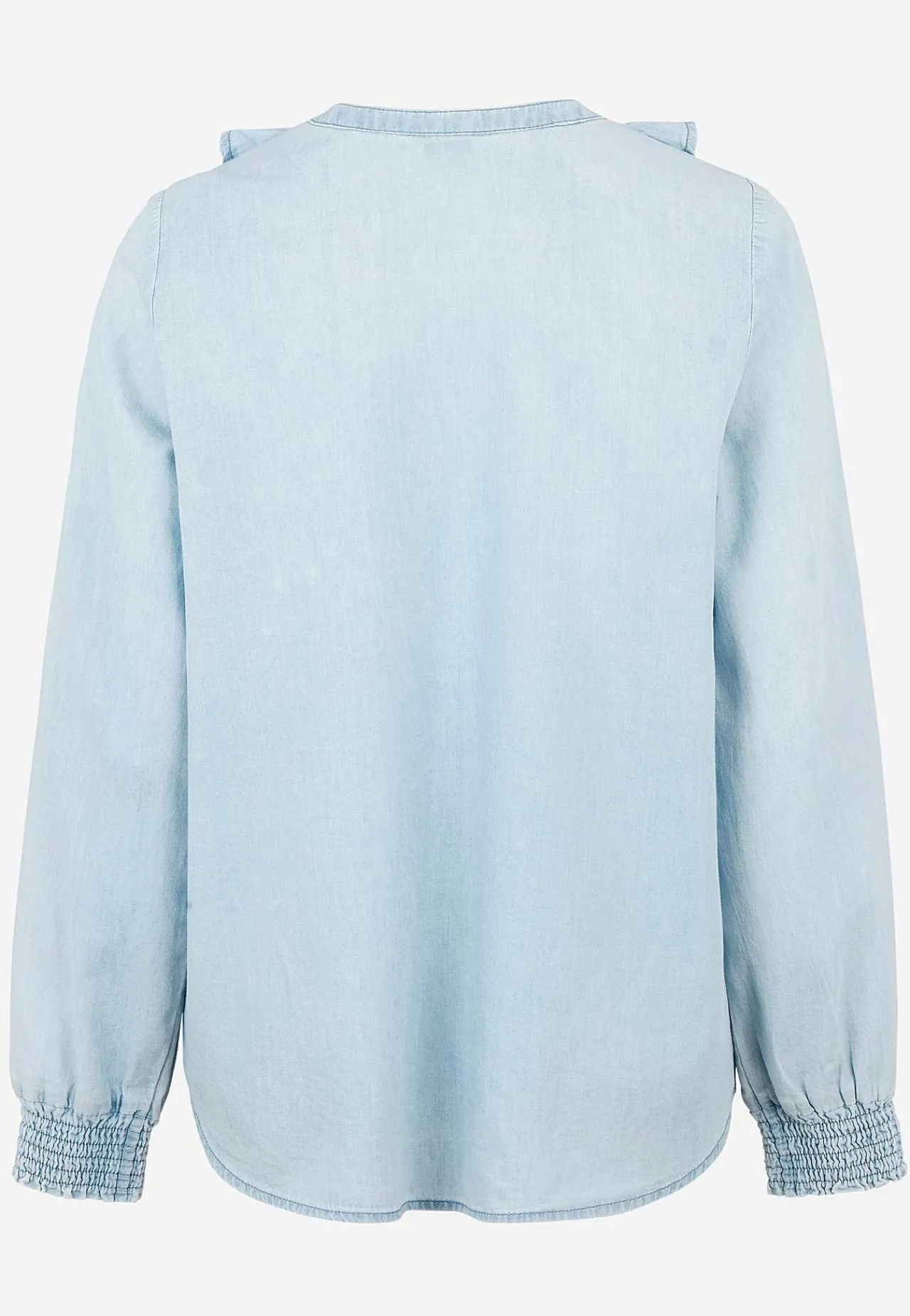 Bluser-Cellbes of Sweden Flæsebluse i denim Lyseblå / Denim